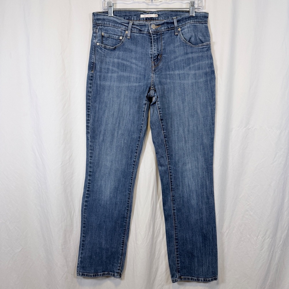 Levi's 505 Straight‎ Jeans Blue Medium Wash Denim 5-Pocket 29